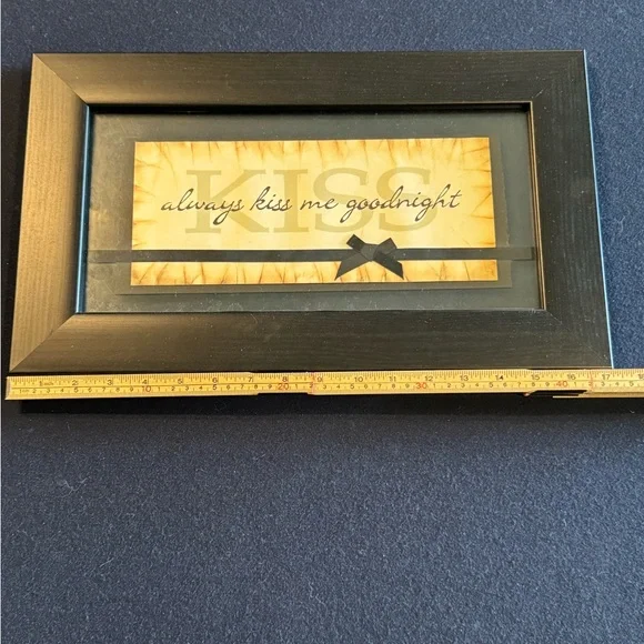 Black Framed Wall Art “Always Kiss Me Goodnight” - Picture 3 of 7